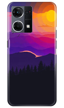Sun Set Mobile Back Case for Oppo F21 Pro 4G (Design - 248)