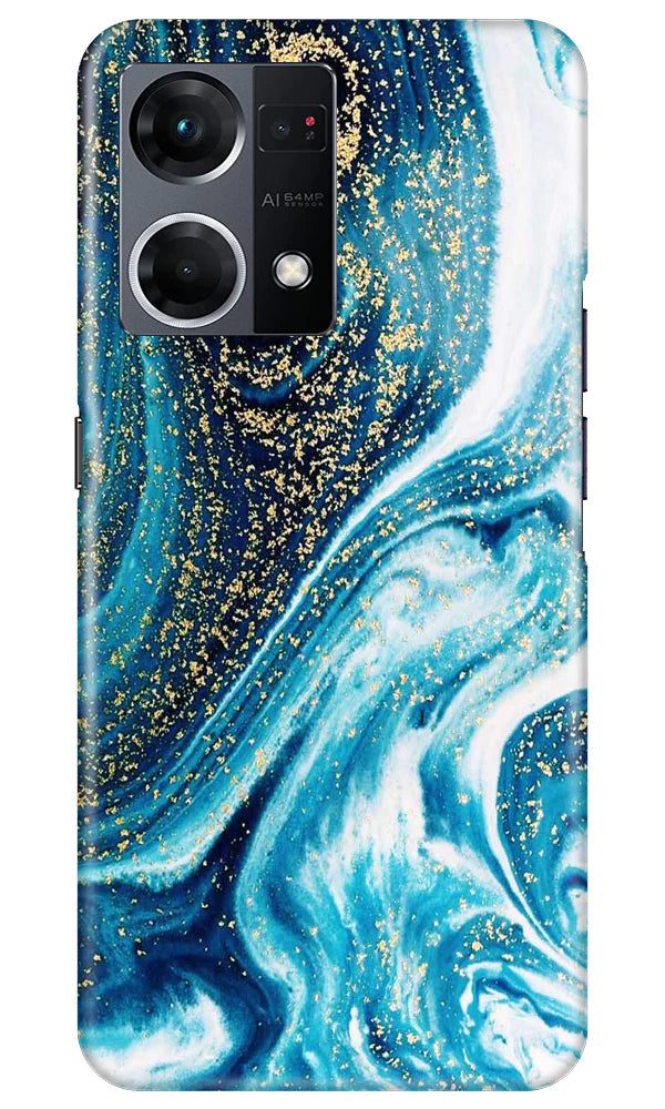 Marble Texture Mobile Back Case for Oppo F21 Pro 4G (Design - 270)