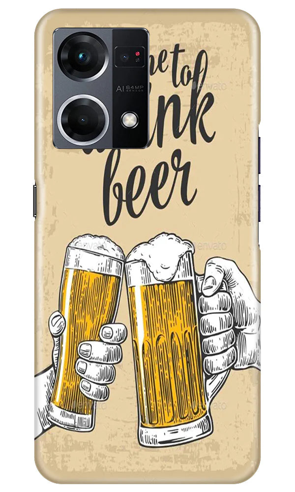 Drink Beer Mobile Back Case for Oppo F21 Pro 4G (Design - 290)