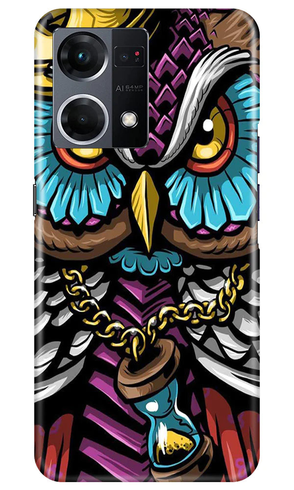 Owl Mobile Back Case for Oppo F21 Pro 4G (Design - 318)