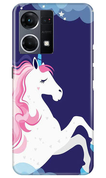 Unicorn Mobile Back Case for Oppo F21 Pro 4G (Design - 324)