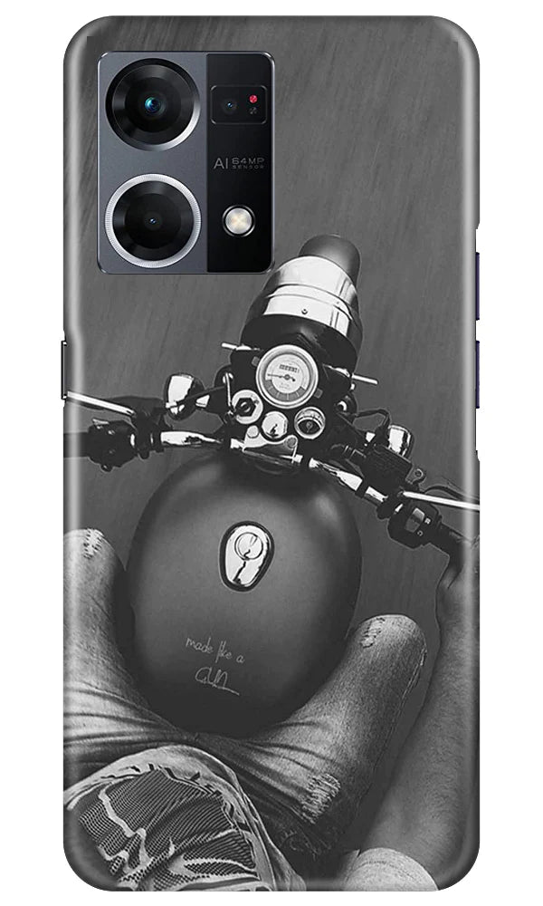 Royal Enfield Mobile Back Case for Oppo F21 Pro 4G (Design - 341)