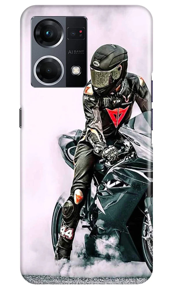 Biker Mobile Back Case for Oppo F21 Pro 4G (Design - 342)