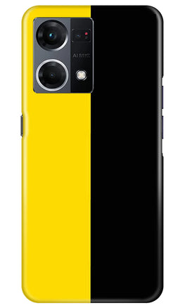 Black Yellow Pattern Mobile Back Case for Oppo F21 Pro 4G (Design - 354)