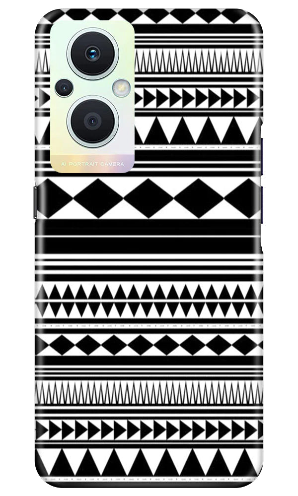 Black white Pattern Case for Oppo F21 Pro 5G