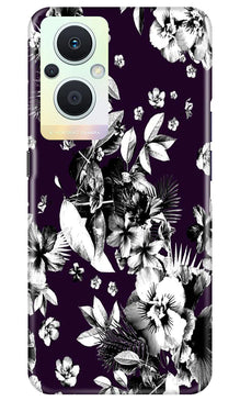 white flowers Mobile Back Case for Oppo F21 Pro 5G (Design - 7)