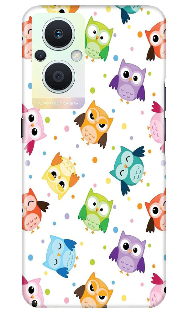 Owl Baground Pattern shore Case for Oppo F21 Pro 5G