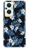 White flowers Blue Background2 Case for Oppo F21 Pro 5G