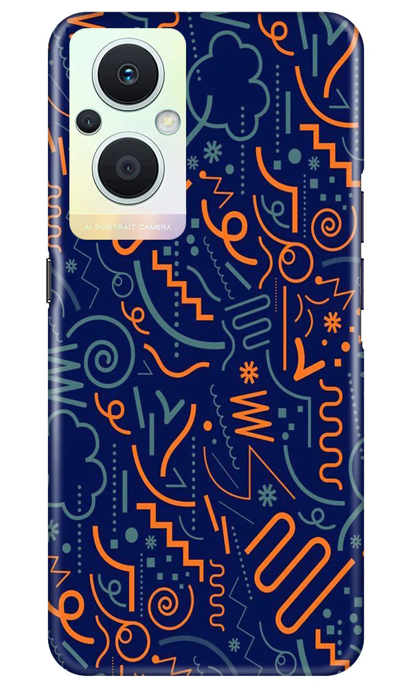 Line Art Baground Case for Oppo F21 Pro 5G