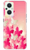 White Pick Butterflies Case for Oppo F21 Pro 5G