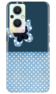 White dots Butterfly Mobile Back Case for Oppo F21 Pro 5G (Design - 31)
