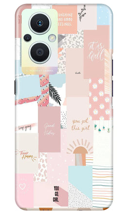 Shinny Blue Background Case for Oppo F21 Pro 5G