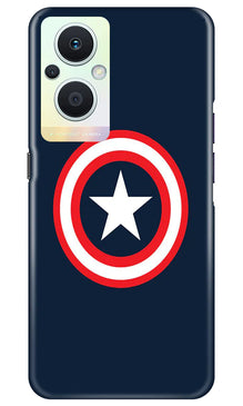 Captain America Mobile Back Case for Oppo F21 Pro 5G (Design - 42)