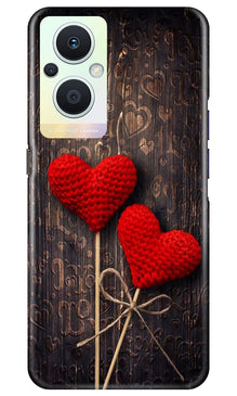 Red Hearts Mobile Back Case for Oppo F21 Pro 5G (Design - 80)