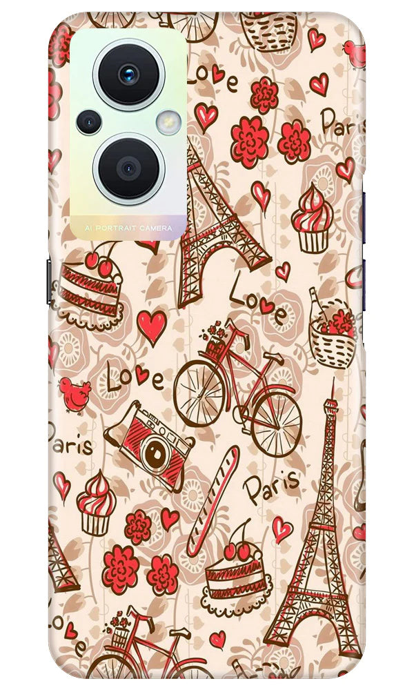 Love Paris Case for Oppo F21 Pro 5G  (Design - 103)