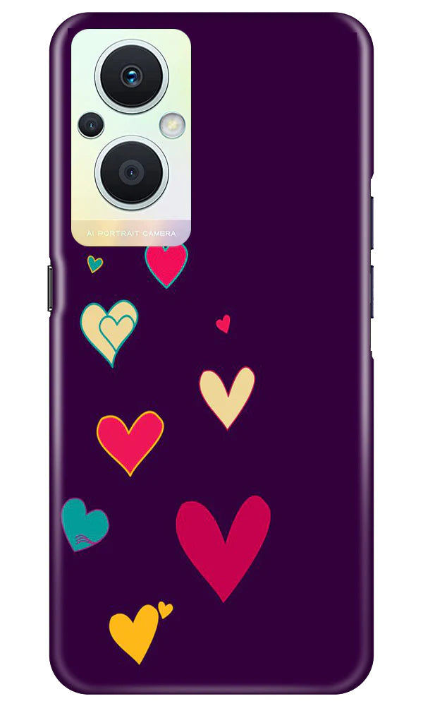 Purple Background Case for Oppo F21 Pro 5G  (Design - 107)