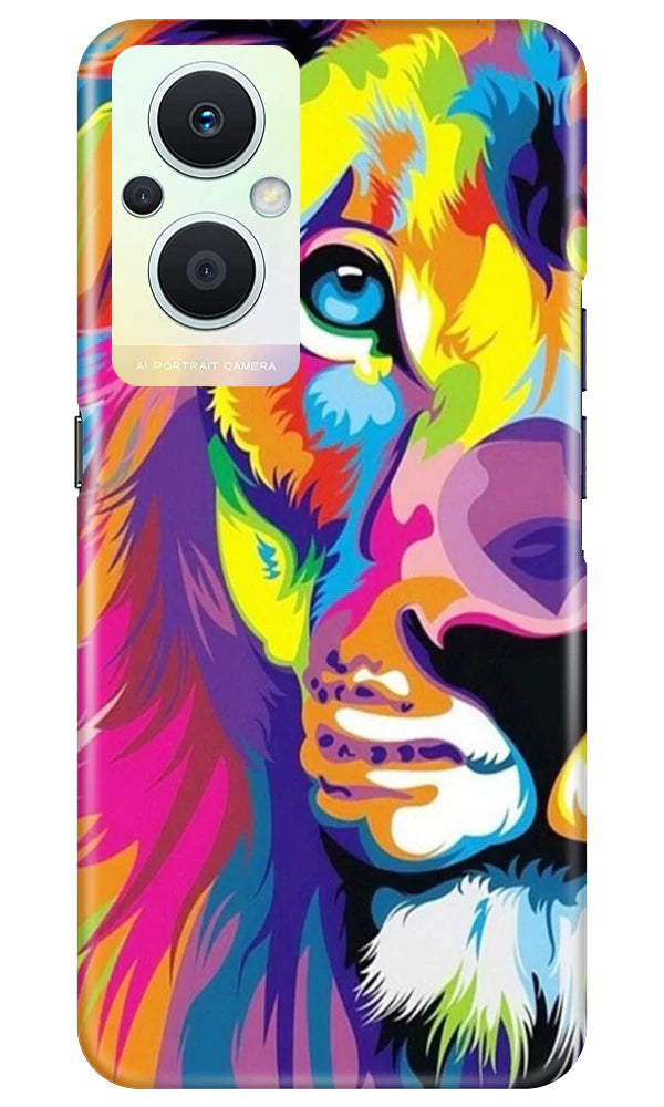 Colorful Lion Case for Oppo F21 Pro 5G  (Design - 110)