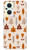 Leaf Pattern Art Case for Oppo F21 Pro 5G  (Design - 132)