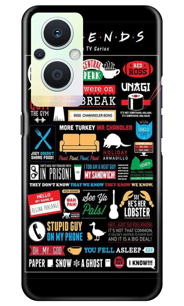 Friends Case for Oppo F21 Pro 5G  (Design - 145)