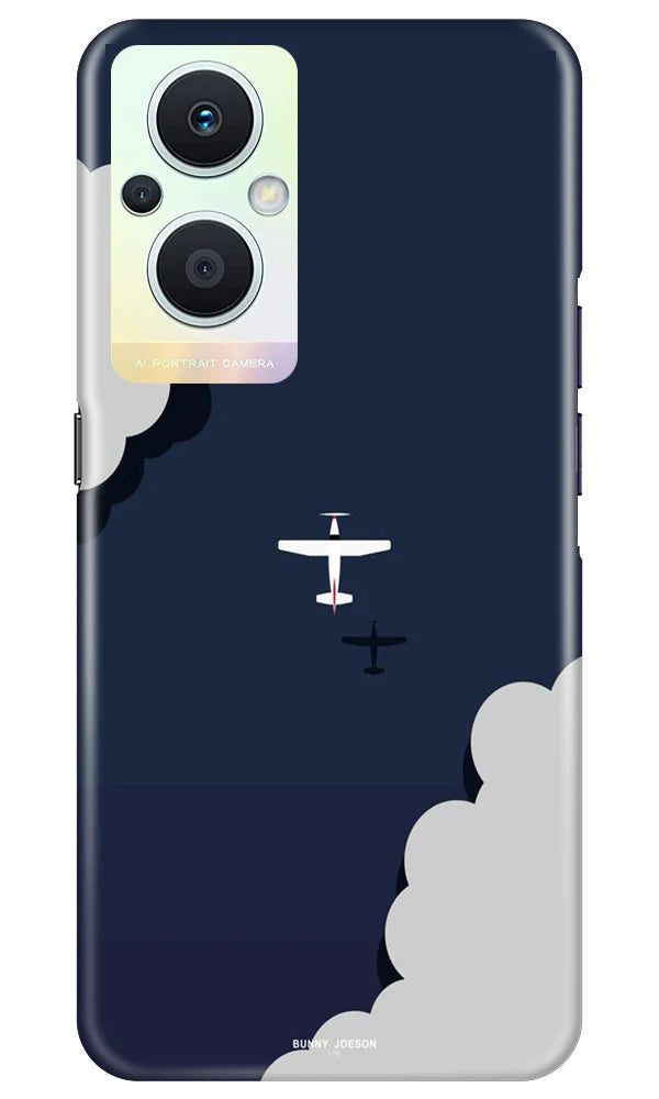 Clouds Plane Case for Oppo F21 Pro 5G (Design - 165)