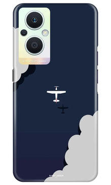 Clouds Plane Mobile Back Case for Oppo F21 Pro 5G (Design - 165)