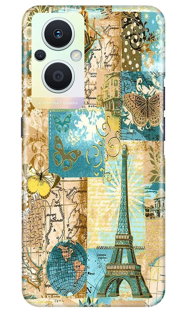 Travel Eiffel Tower Case for Oppo F21 Pro 5G (Design No. 175)