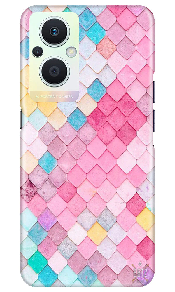 Pink Pattern Case for Oppo F21 Pro 5G (Design No. 184)