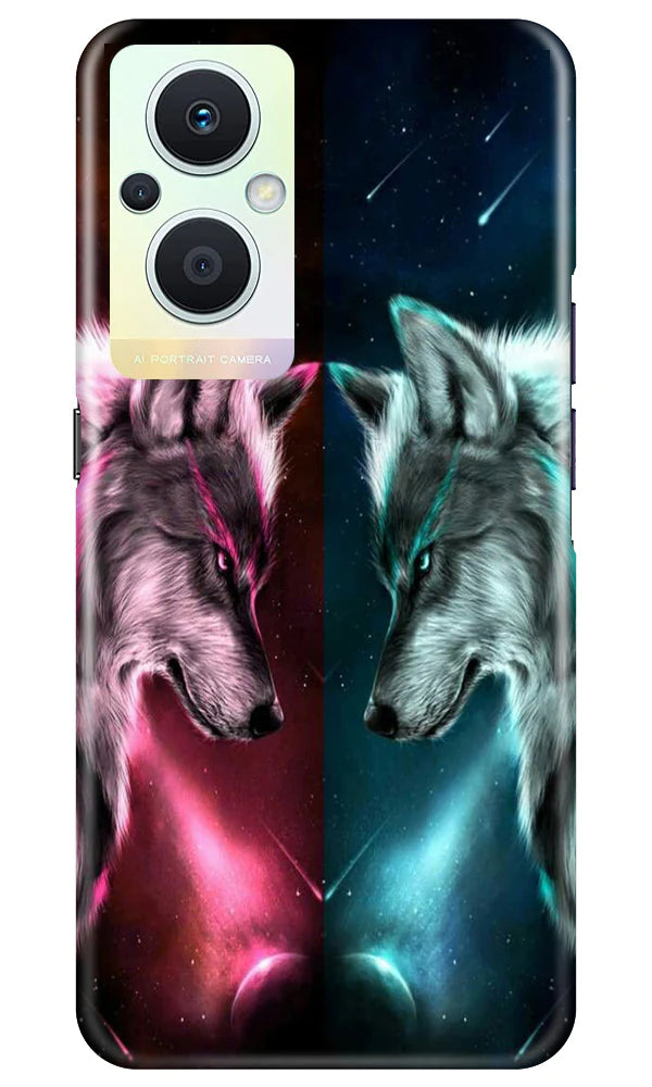 Wolf fight Case for Oppo F21 Pro 5G (Design No. 190)