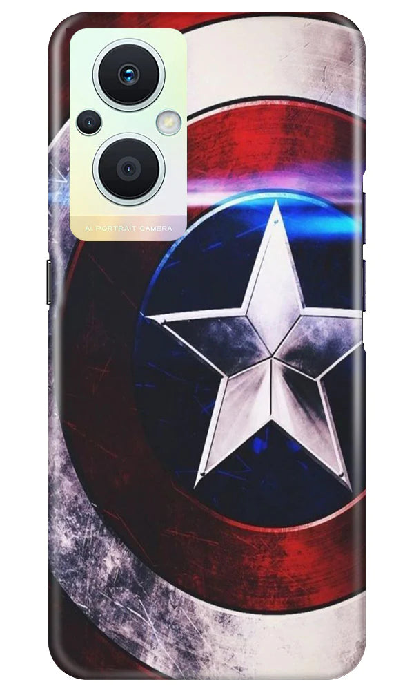 Captain America Shield Case for Oppo F21 Pro 5G (Design No. 219)