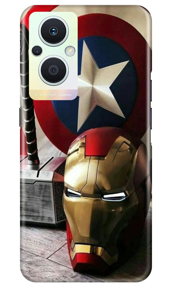 Ironman Captain America Case for Oppo F21 Pro 5G (Design No. 223)