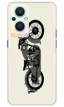 MotorCycle Mobile Back Case for Oppo F21 Pro 5G (Design - 228)