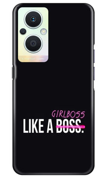 Like a Girl Boss Mobile Back Case for Oppo F21 Pro 5G (Design - 234)