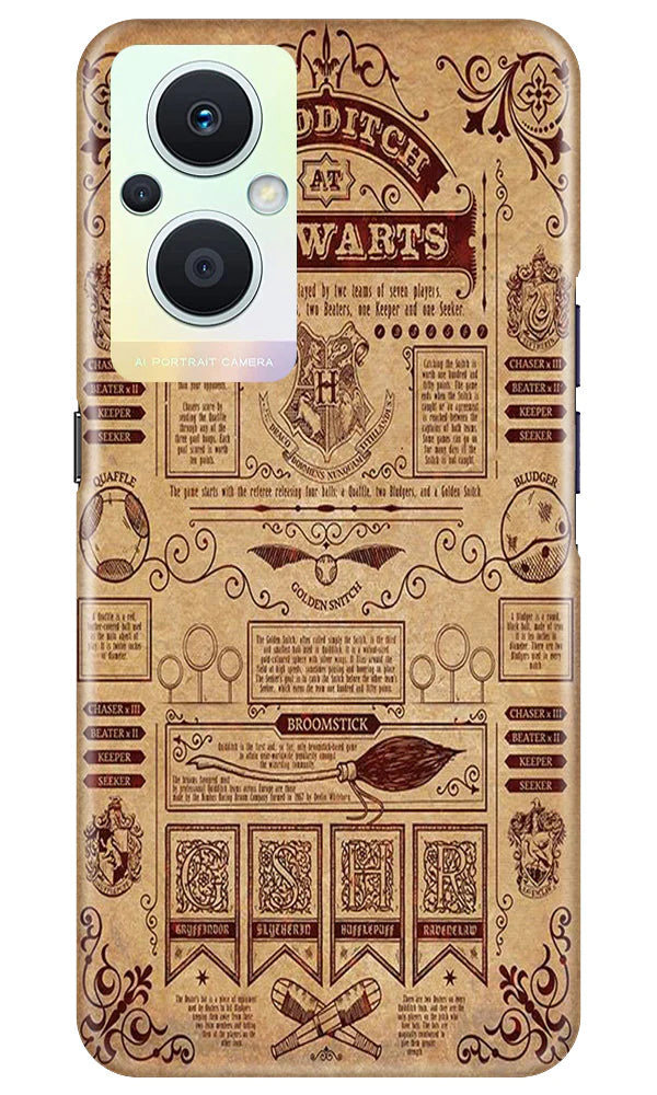 Hogwarts Mobile Back Case for Oppo F21 Pro 5G (Design - 266)