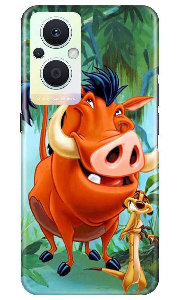 Timon and Pumbaa Mobile Back Case for Oppo F21 Pro 5G (Design - 267)