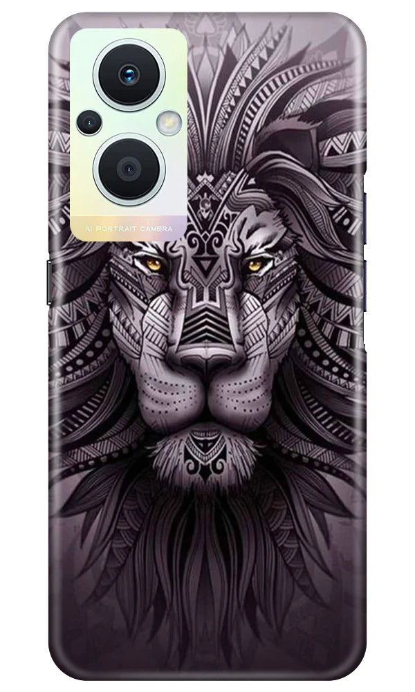 Lion Mobile Back Case for Oppo F21 Pro 5G (Design - 277)