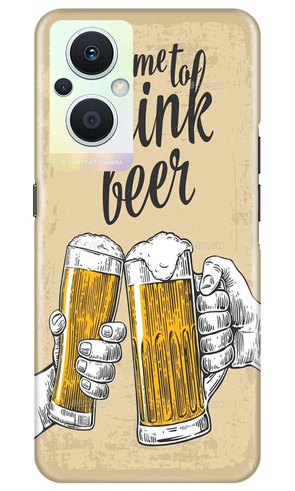 Drink Beer Mobile Back Case for Oppo F21 Pro 5G (Design - 290)