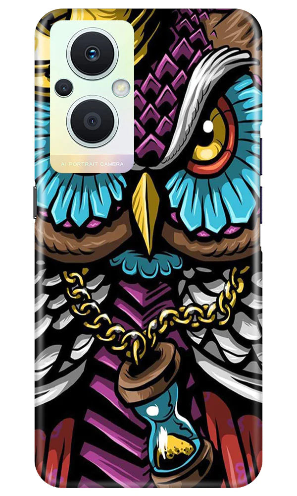 Owl Mobile Back Case for Oppo F21 Pro 5G (Design - 318)