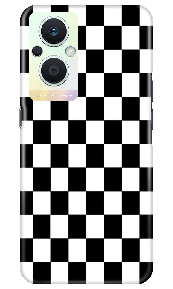 Black White Boxes Mobile Back Case for Oppo F21 Pro 5G (Design - 331)