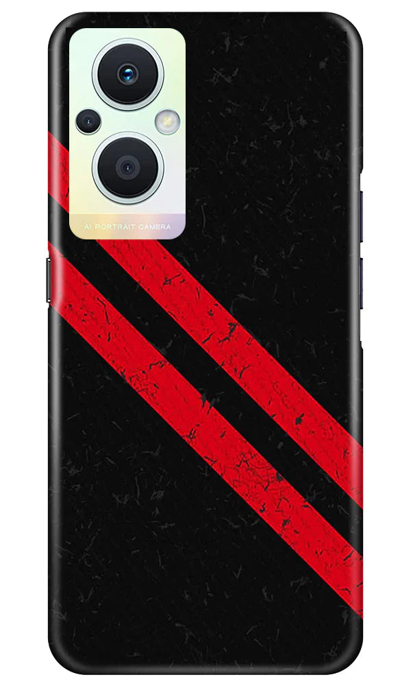 Black Red Pattern Mobile Back Case for Oppo F21 Pro 5G (Design - 332)