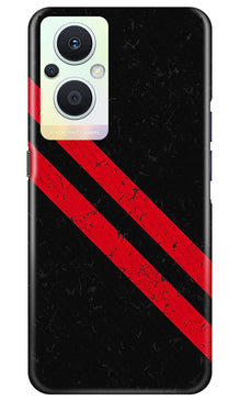 Black Red Pattern Mobile Back Case for Oppo F21 Pro 5G (Design - 332)