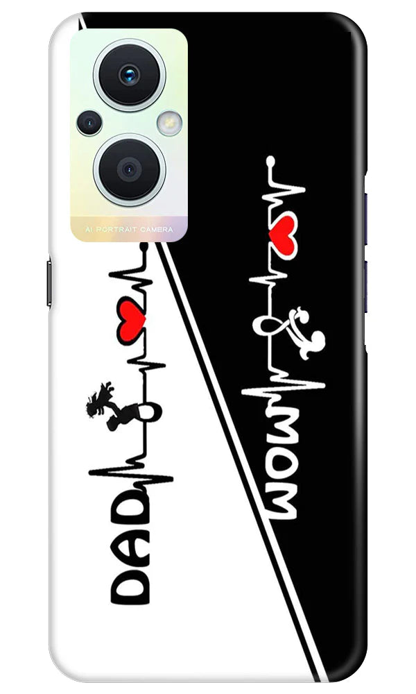 Love Mom Dad Mobile Back Case for Oppo F21 Pro 5G (Design - 344)