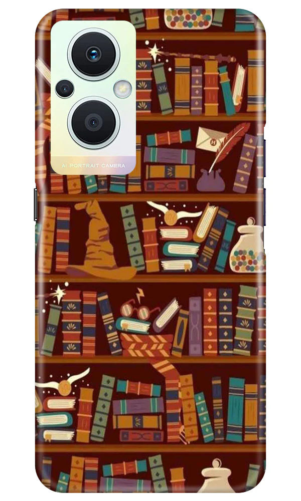 Book Shelf Mobile Back Case for Oppo F21 Pro 5G (Design - 348)
