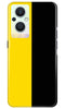 Black Yellow Pattern Mobile Back Case for Oppo F21 Pro 5G (Design - 354)