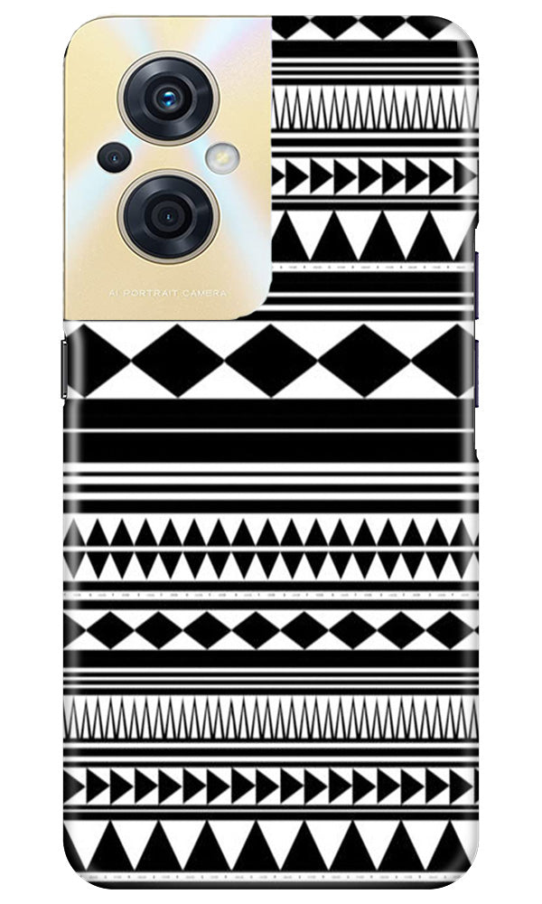 Black white Pattern Case for Oppo F21s Pro 5G