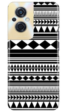 Black white Pattern Mobile Back Case for Oppo F21s Pro 5G (Design - 5)