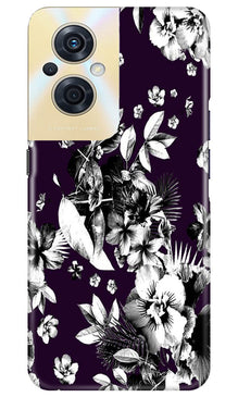 white flowers Mobile Back Case for Oppo F21s Pro 5G (Design - 7)