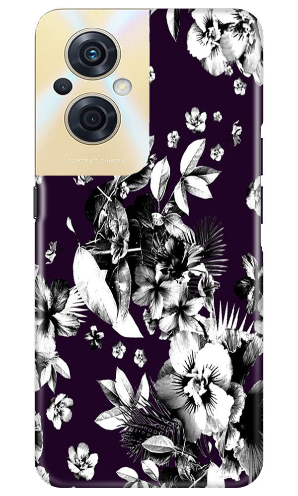 white flowers Case for Oppo F21s Pro 5G