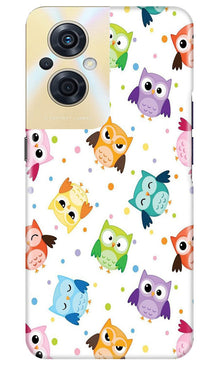 Owl Baground Pattern shore Mobile Back Case for Oppo F21s Pro 5G (Design - 13)