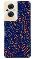 Line Art Baground Case for Oppo F21s Pro 5G