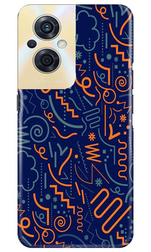 Line Art Baground Mobile Back Case for Oppo F21s Pro 5G (Design - 26)